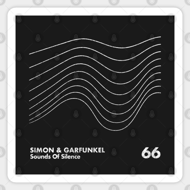 Simon & Garfunkel / Sounds Of Silence / Minimalist Design Sticker by saudade